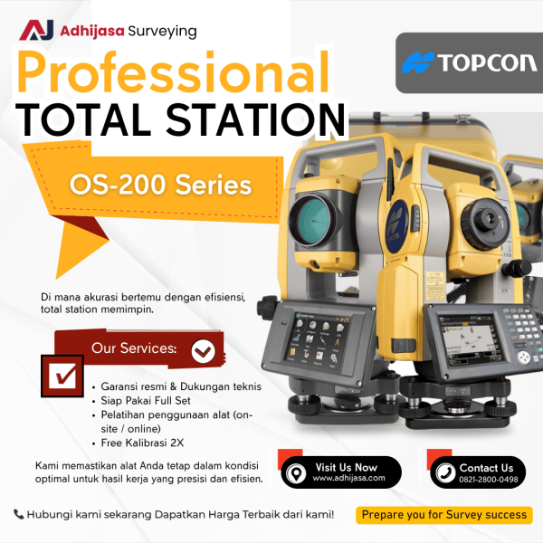 Total Station Topcon OS-201 – Presisi Tinggi untuk Profesional Surveyor